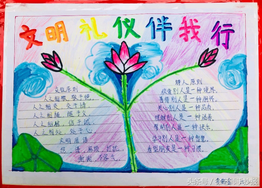 创建文明学校手抄报,创建文明学校手抄报内容 简单-爱妻自媒体