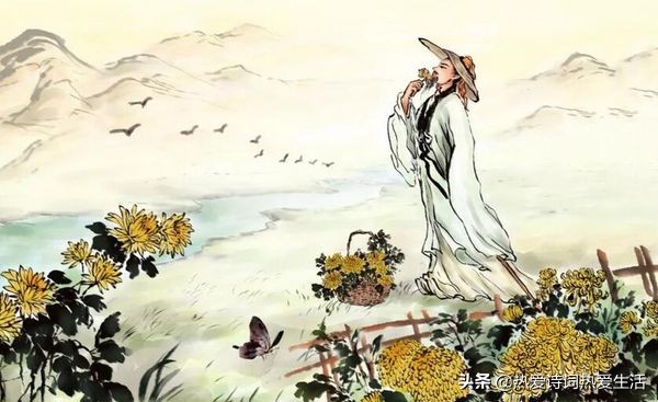 采菊东篱下，悠然见南山，陶渊明摆脱尘世纷扰，超脱世俗