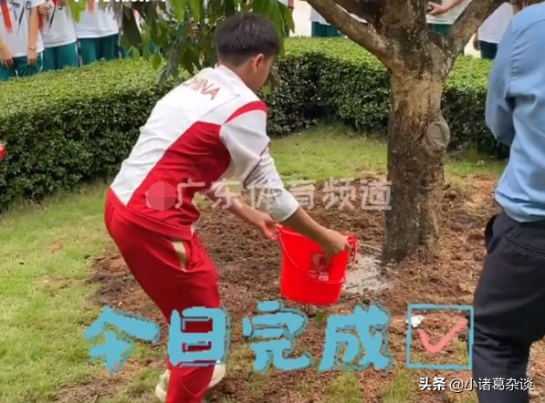 有排面！全红婵种下冠军树，并留签名，干活干净利落，新发型抢镜
