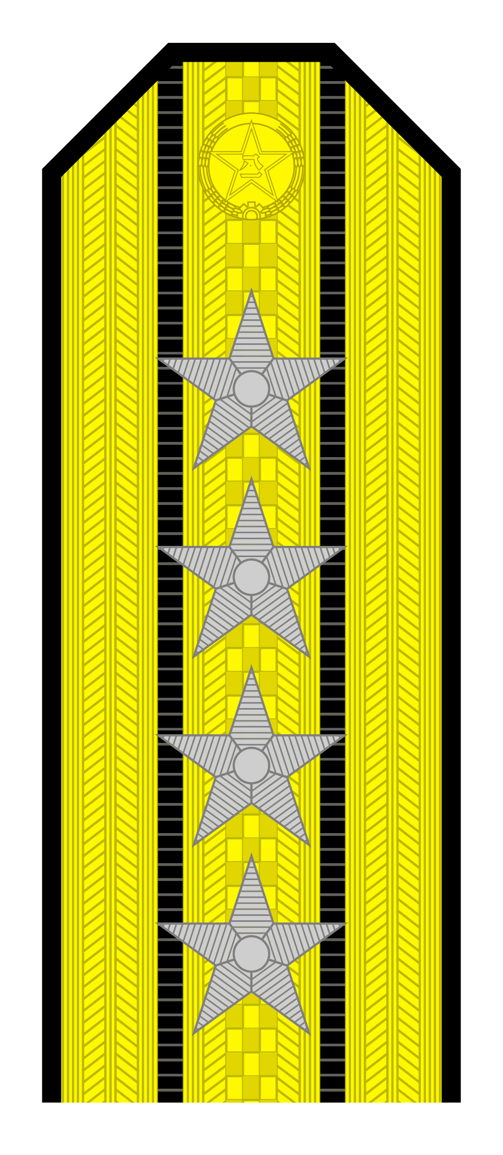 解放军肩章大小图片（解放军55式军衔军官常服肩章一览）