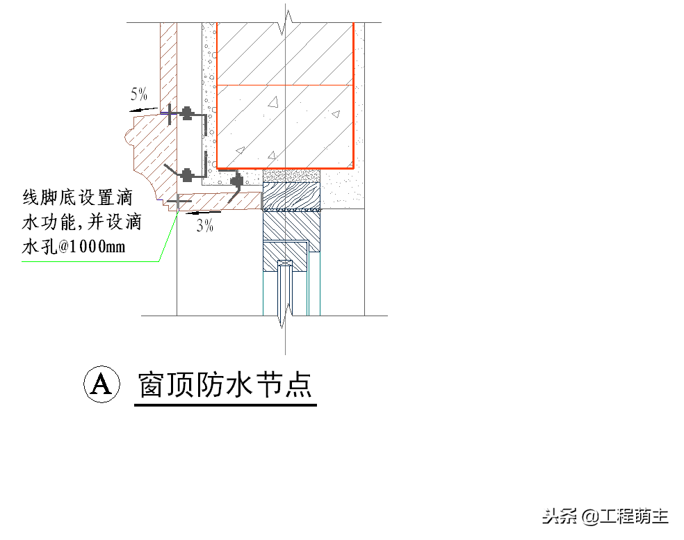 外墙干挂石材节点施工工艺、湿贴灌浆花岗岩石材施工节点做法！