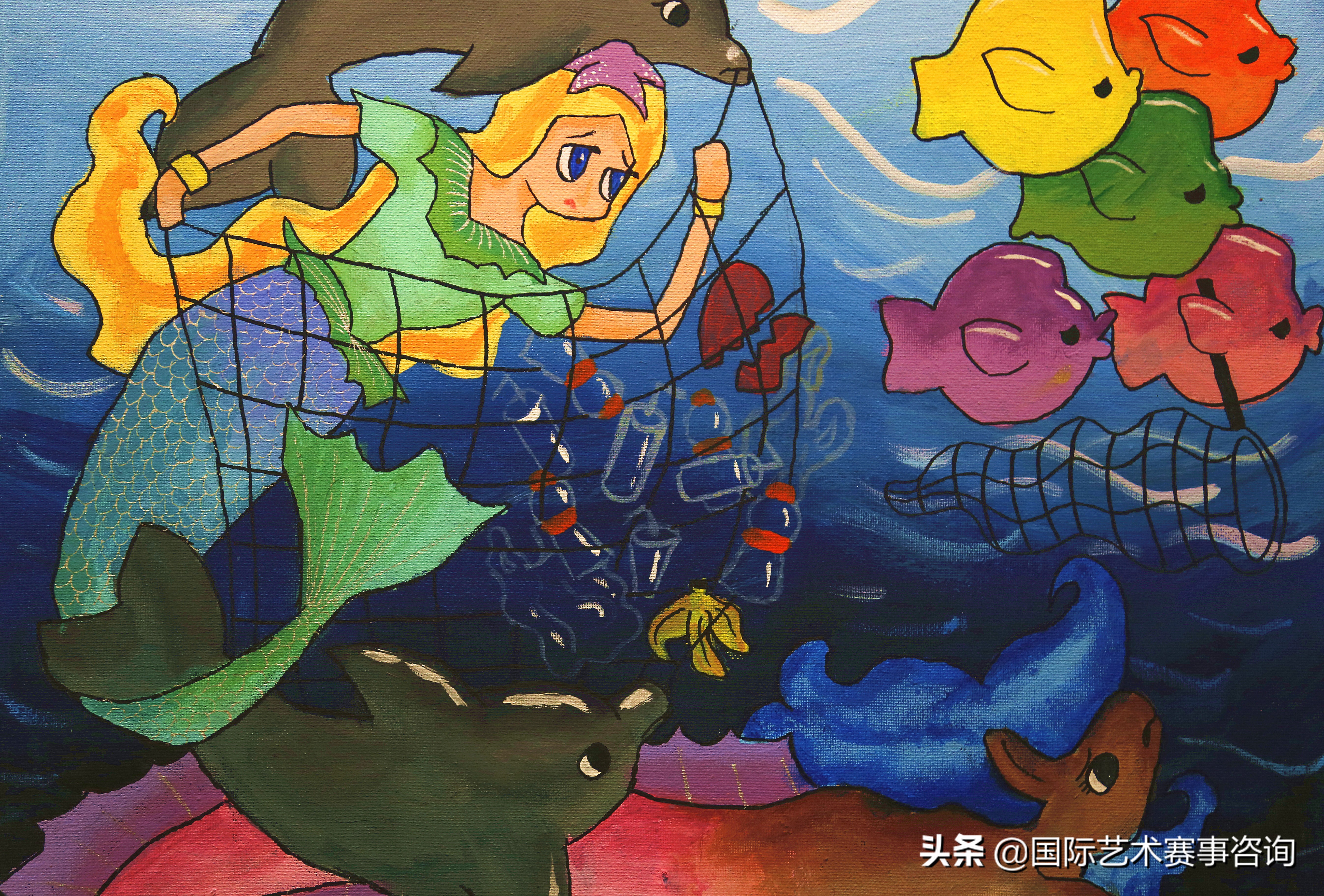 环境世界杯绘画一等奖(世界杯青少年现场绘画大赛环保主题作品展)