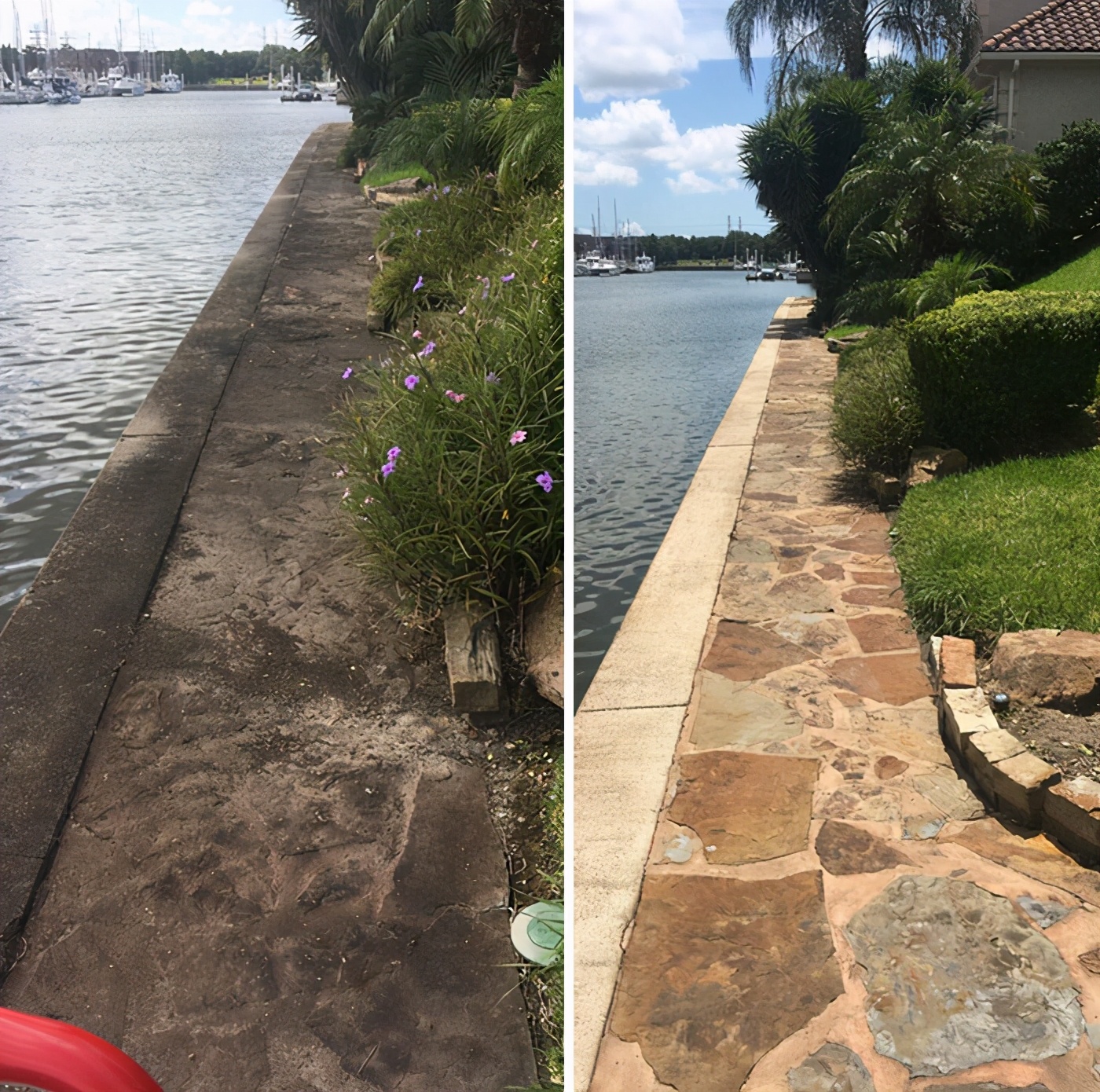 40张被水冲刷前后的对比照,几百年的房子洗过和新的一样