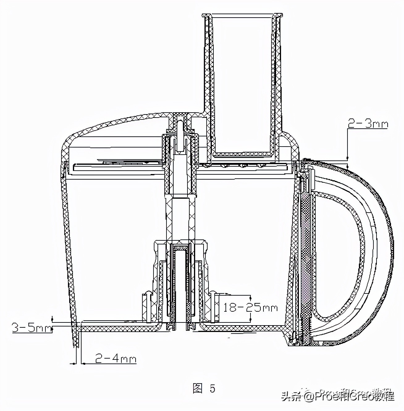 Proe/Creo家电产品结构设计规范-食物处理器
