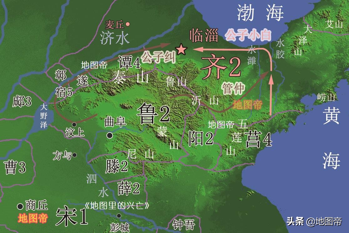 在群雄大乱战的战国时期,齐国自然不会蠢到把国都放在当时边境一带的