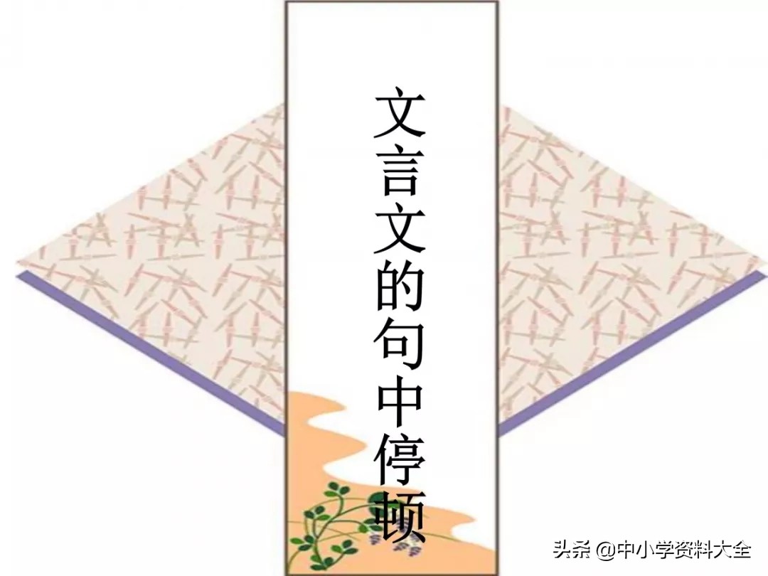 中考复习：文言文句子朗读节奏划分(共28张PPT)（附电子版）