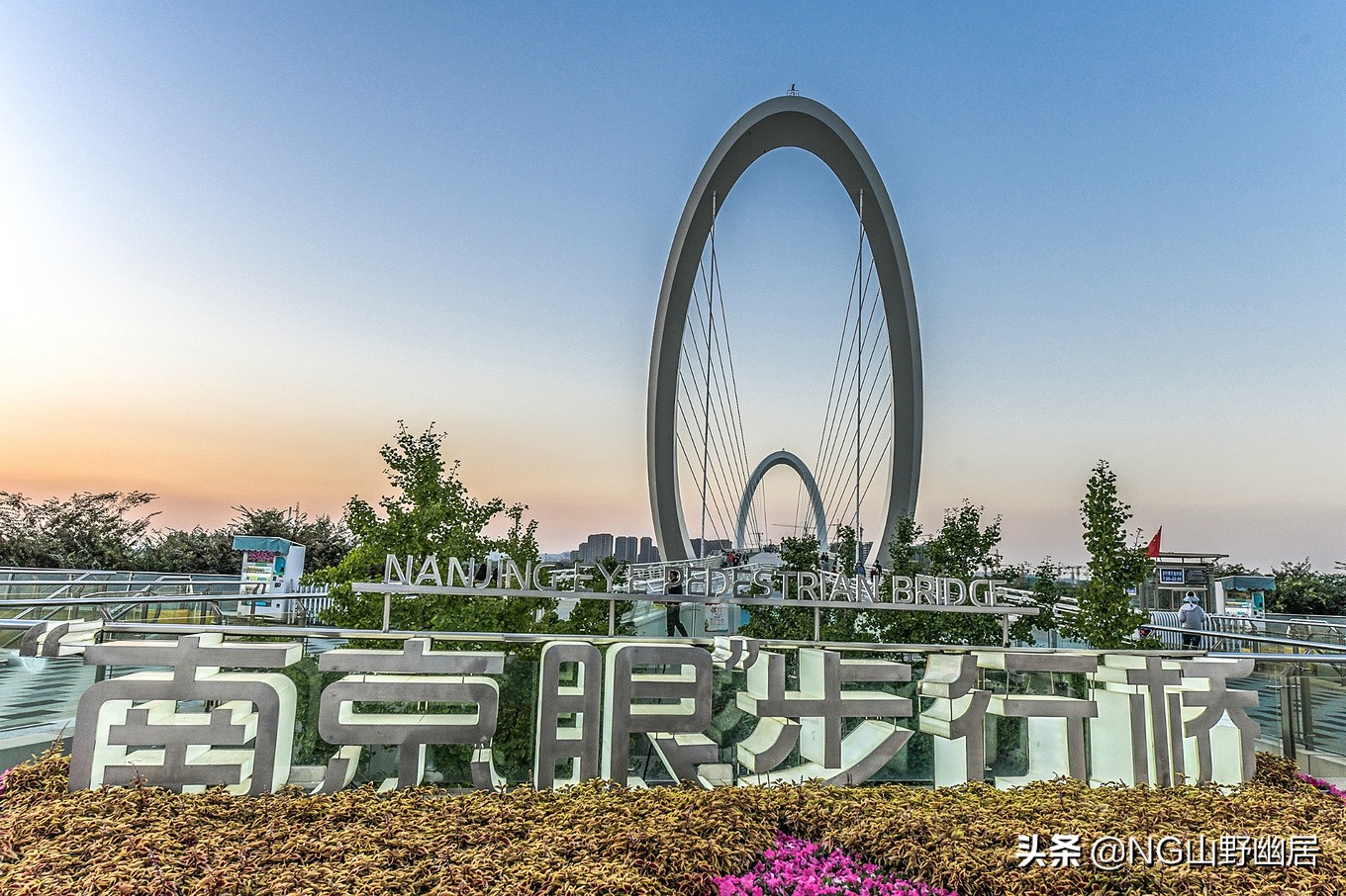 南京青奥森林公园简介(南京眼步行桥:颇具艺术范的跨江大桥,赏长江