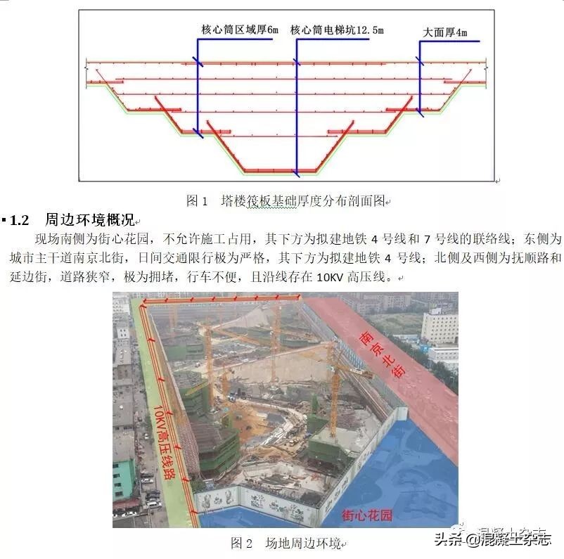 城市中心超高层建筑底板大体积混凝土溜管浇筑施工技术