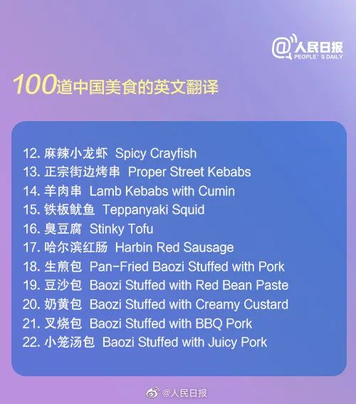 干货 | 这100道中国美食的英语翻译及7大翻译原则，请收好