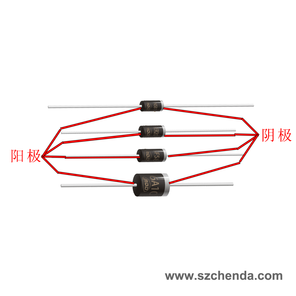 电路板上led灯正负极图图片