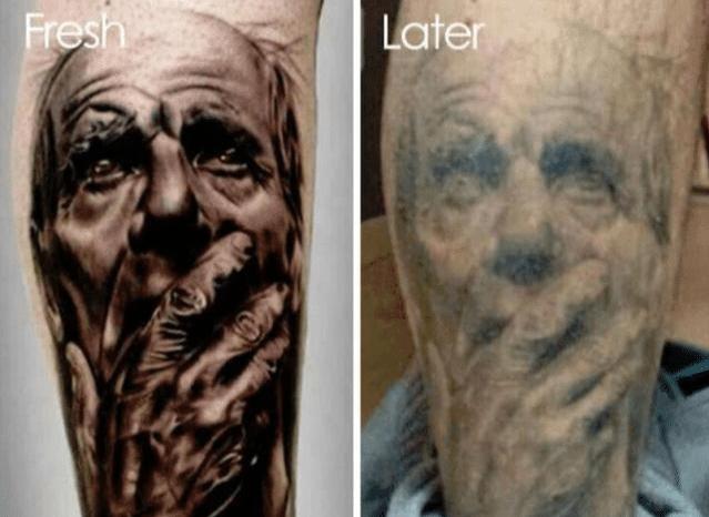 当纹身“老了”会变成什么样? 纹身老了后的恶心图片-第37张图片