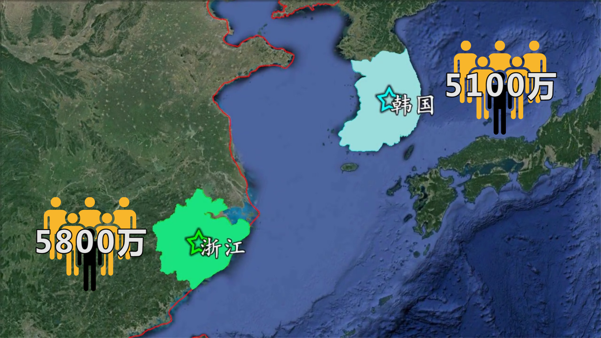 韩国在中国的哪个方向（浙江和韩国地理面貌惊人的相似）