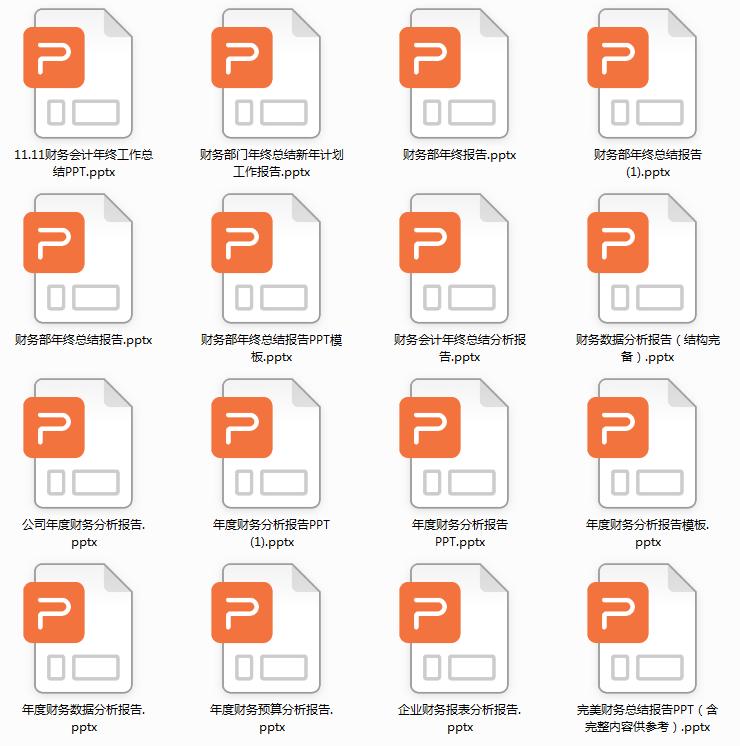 这才是财务年终报告，你之前做的是报账本，15套报告模板，套用