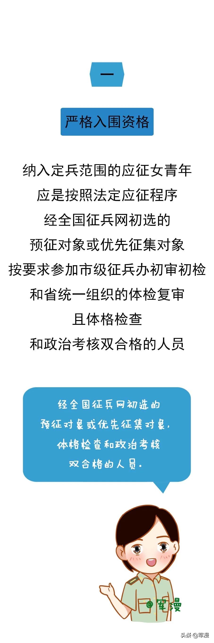 招收女兵,招收女兵的标准是什么