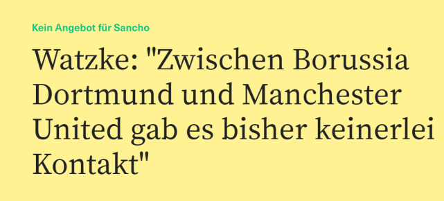 多特认为要价过高(反转！多特CEO：和曼联没有任何接触，想买桑乔就拿1.2亿来)