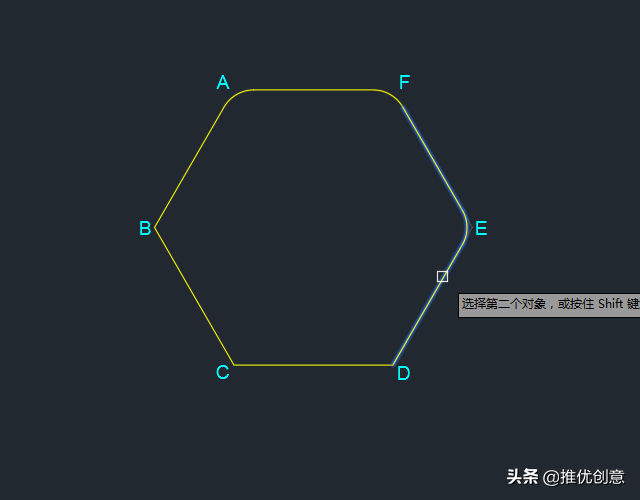 AutoCAD 2019 圆角命令