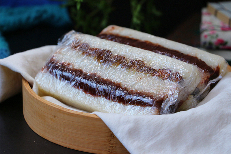 天津街头小吃之江米切糕，层次分明，软糯香甜，做法太简单了