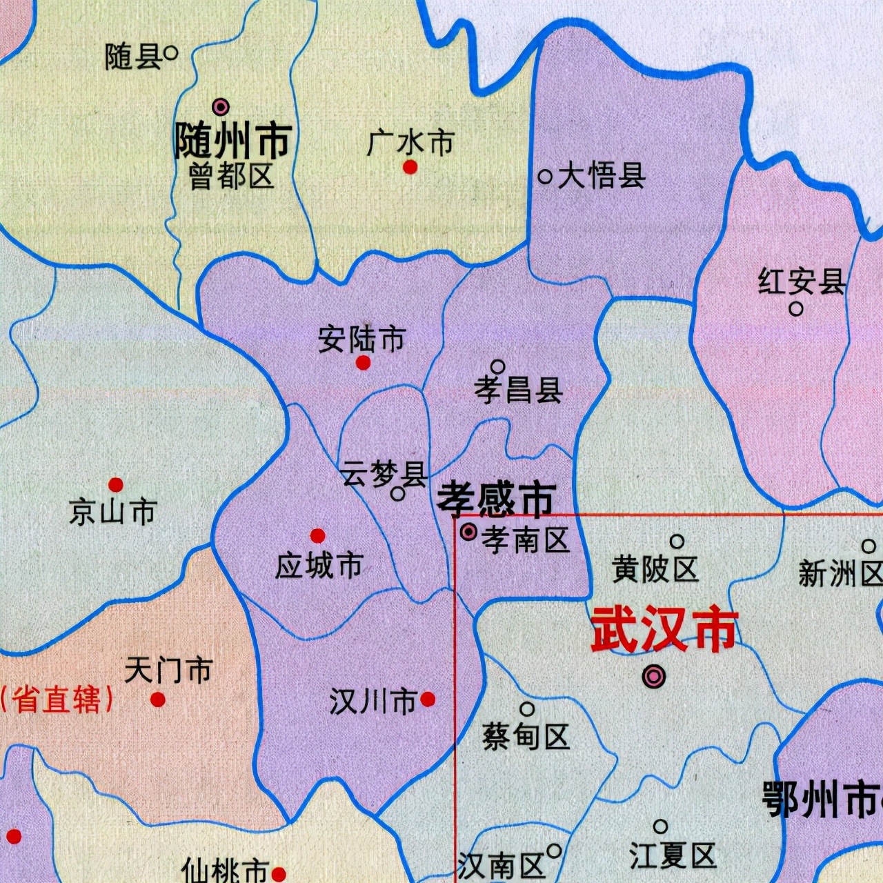 孝感市人口分布：孝南区98.85万人，云梦县43.41万人