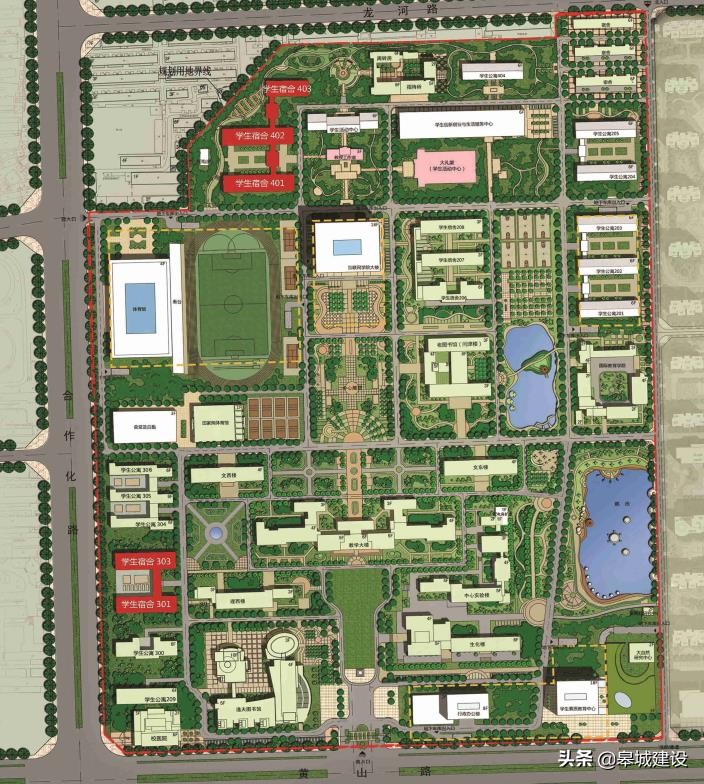 安徽大学龙河校区，规划设计新学生宿舍楼