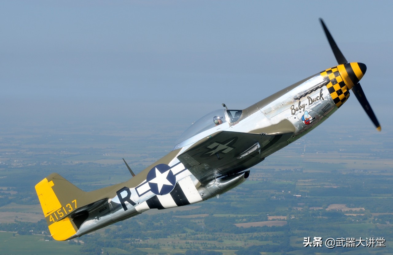 历史上十大战机第一名,采用多种新技术的p-51野马战斗机