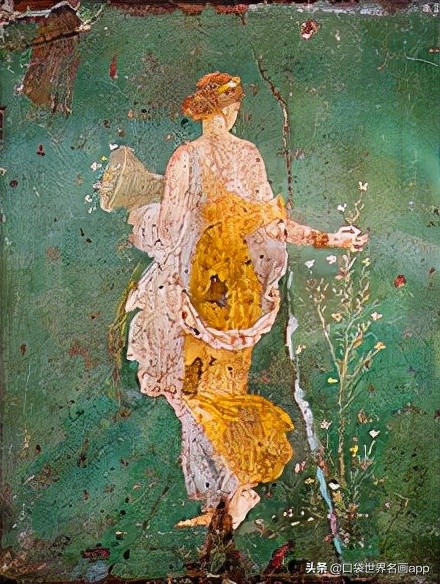 阿姆斯特丹女神油画手握地球(世界名画欣赏：提香《花之女神（Flora）》)