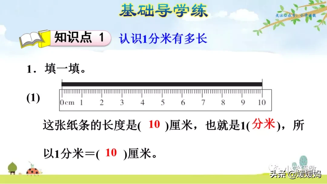 1公分等于多少厘米，1公分标准单位换算图