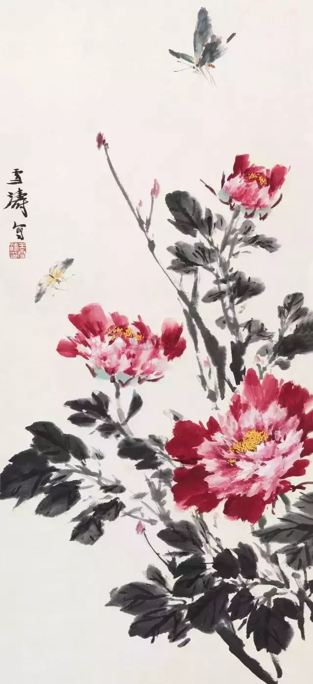 小写意牡丹,第一当属王雪涛