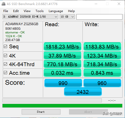 威钰战国NVMe SSD测评，安兔兔SSD测试软件到底准不准