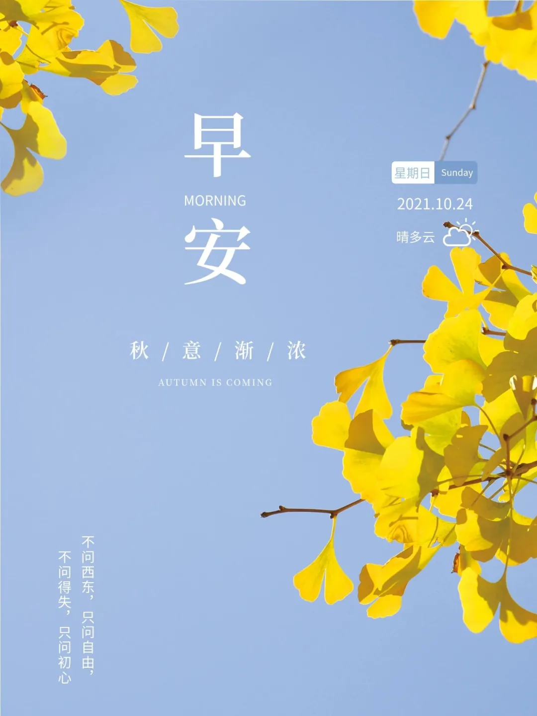 「2021.10.24」早安心语，正能量精辟语录句子，漂亮的早上好图片
