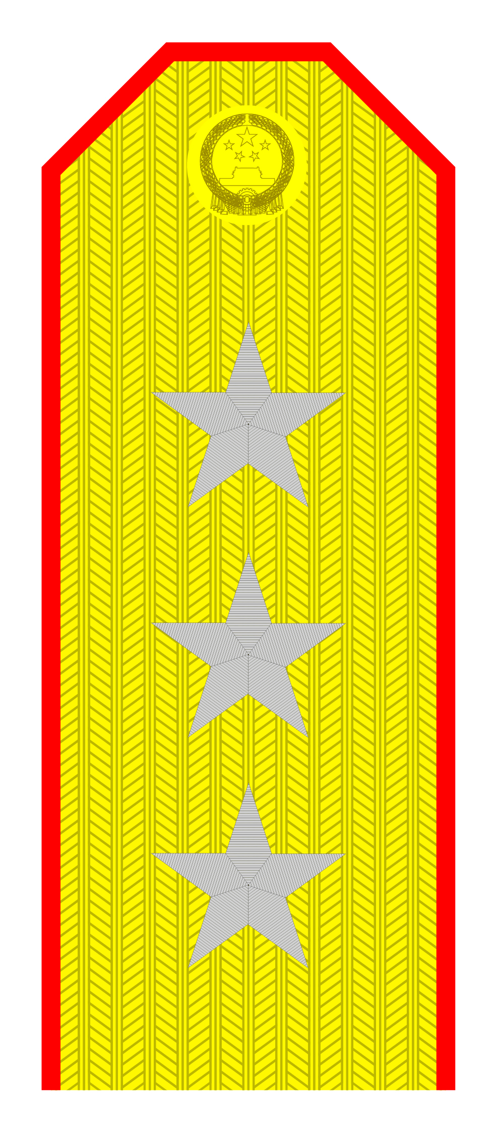 解放军肩章大小图片（解放军55式军衔军官常服肩章一览）