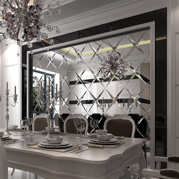 在餐厅安装茶镜,在视觉上就有了不一样的效果,看起来没有拥挤感且宽敞