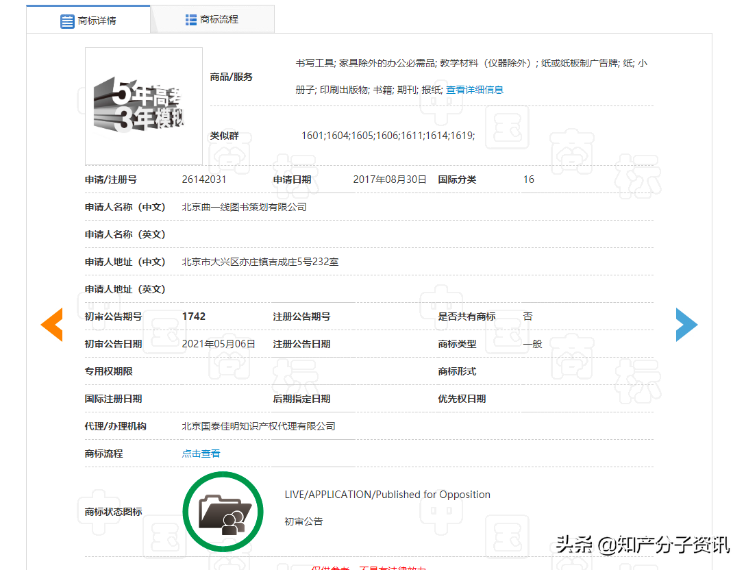 “5年高考3年模拟”商标也要经历高考？