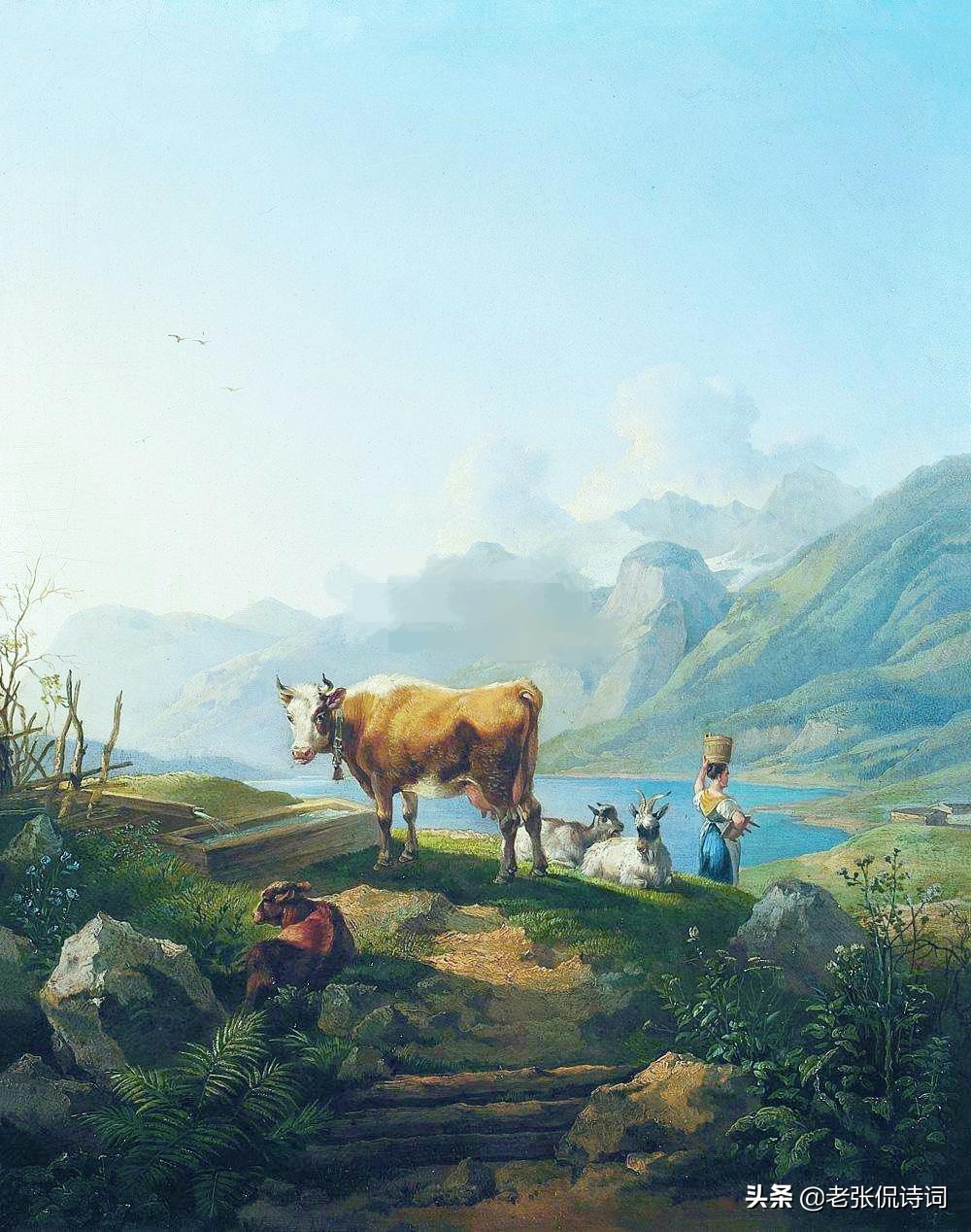 王维笔下最美的田园唐诗，对牛的描写，展现一个诗情画意新世界