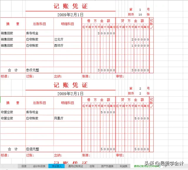中小企业必备:最新Excel做账表格！带公式、凭证录入自动生成报表