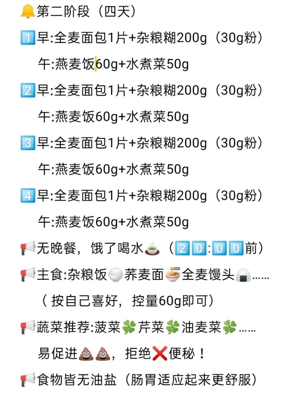 21天辟谷食谱表21天辟谷食谱表推荐