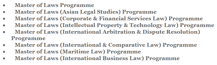 新加坡国立大学：法学专业研究生项目介绍