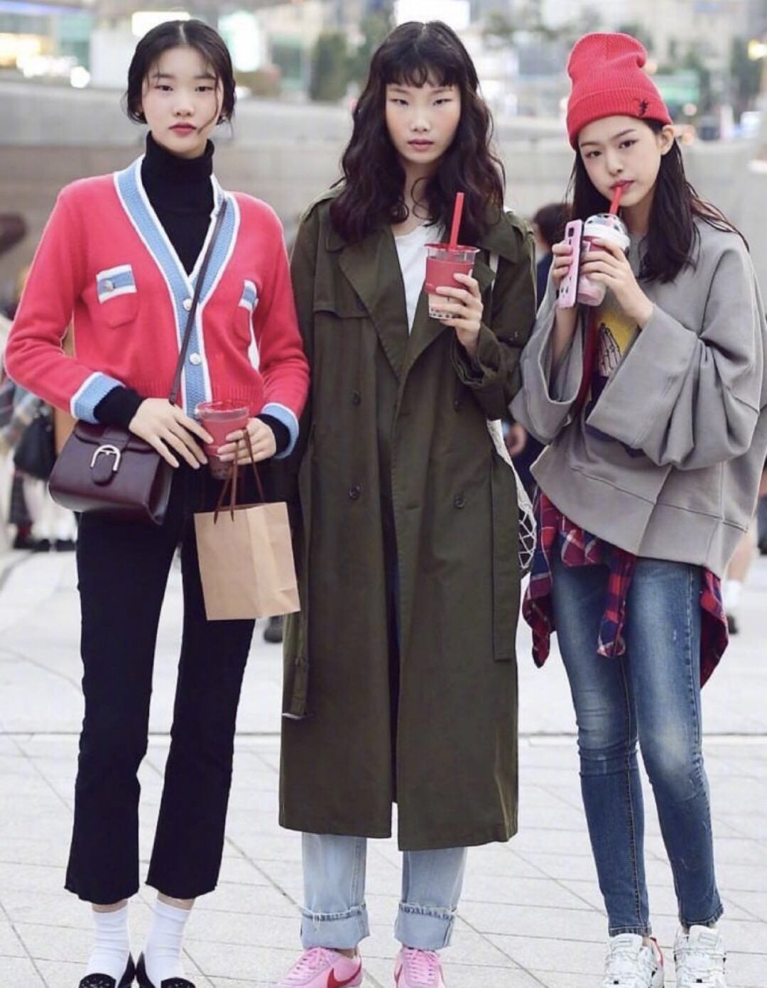 韩国小姐姐街拍，穿出超模的时尚感！炫酷就算了还很显气质