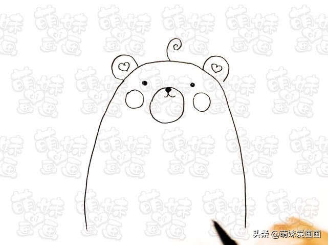 熊的简笔画（熊的简笔画 简单又好看 画法）-第2张图片