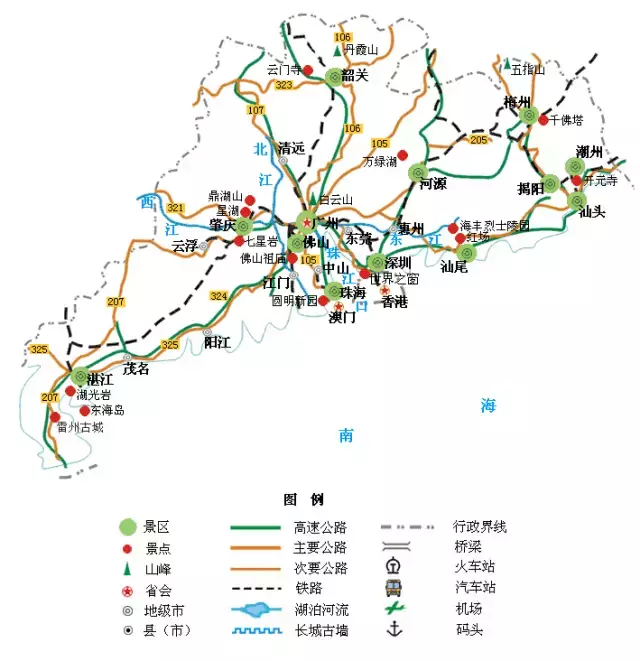 全国旅游地图精简版，放在手机里太方便了（收藏！）