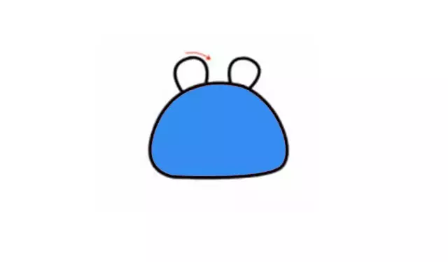 简笔画蓝色小螃蟹