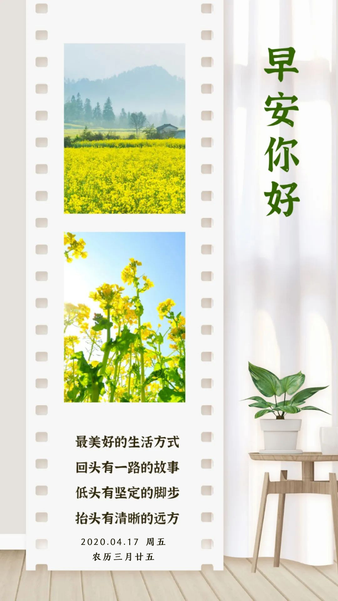 周五早上好正能量阳光日签图片：一定要在你所热爱的世界里，闪闪发光
