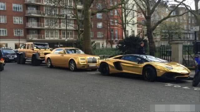 沙特王子独爱镀金跑车，金闪闪的很耀眼，这才是真正的“黄金哥”