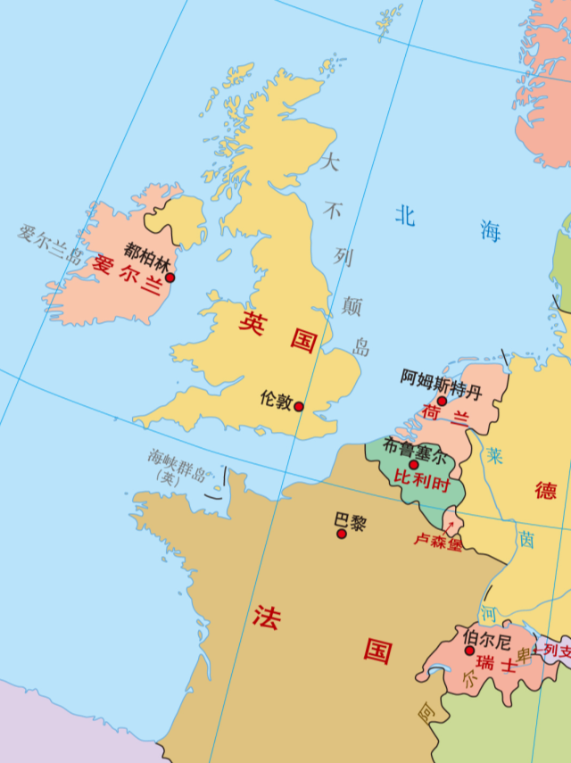 爱尔兰位置图片