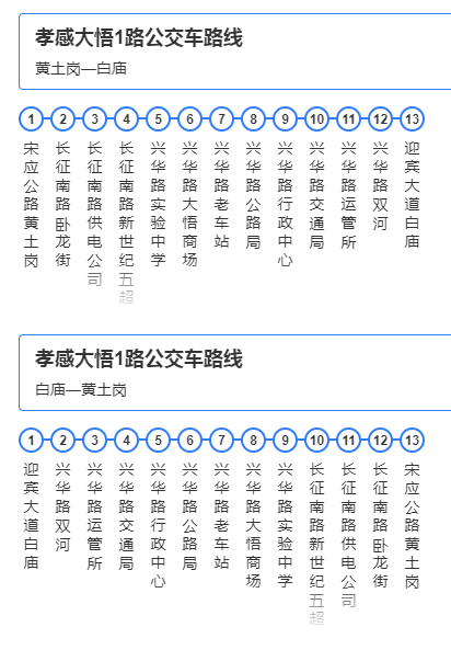大悟县公交车路线图及车辆图片大全