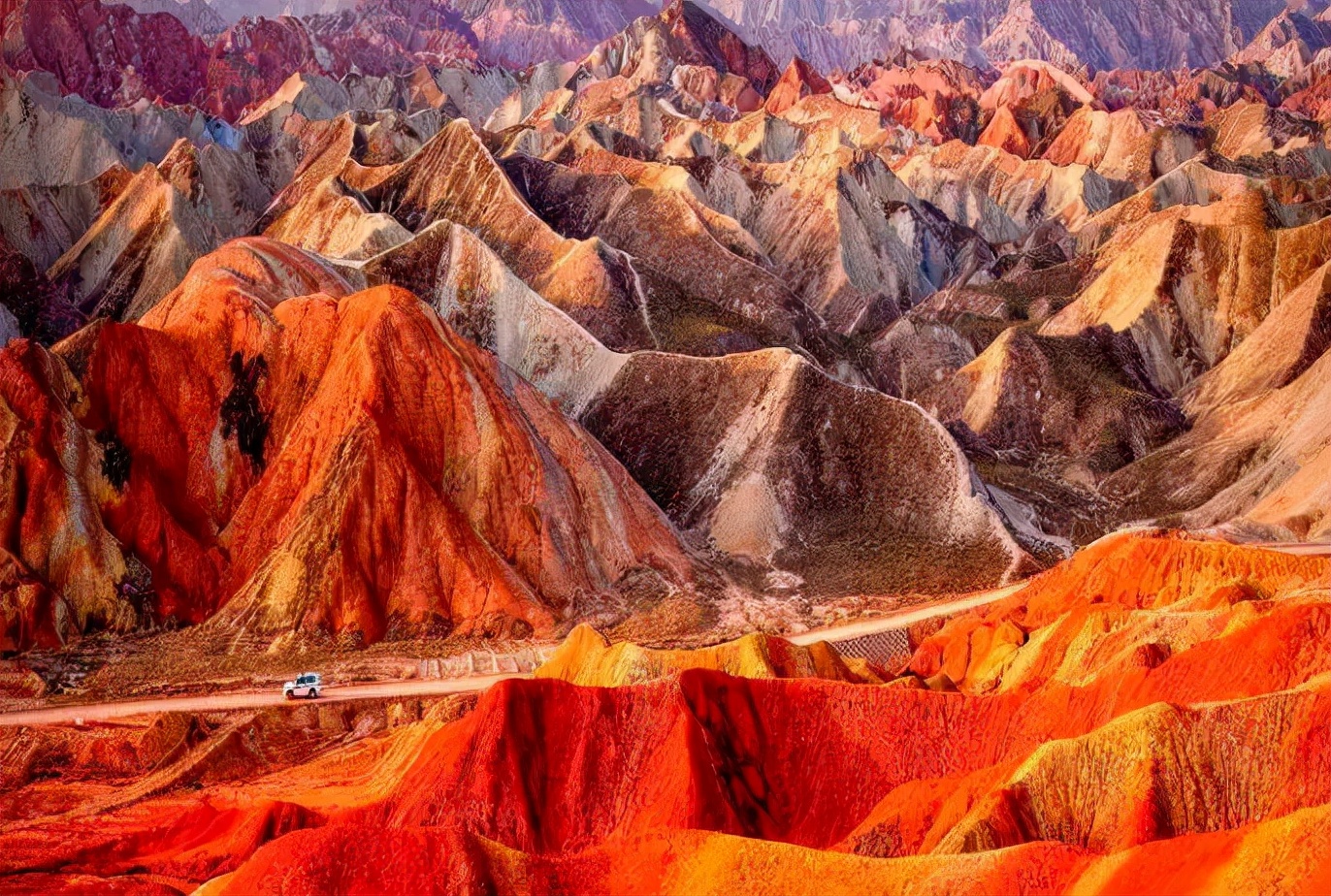 七彩丹霞的优美句子_晶羽文学网