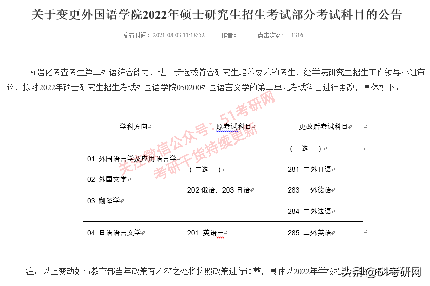 22考研注意：又有重量级高校初试科目改了，参考书也有变化