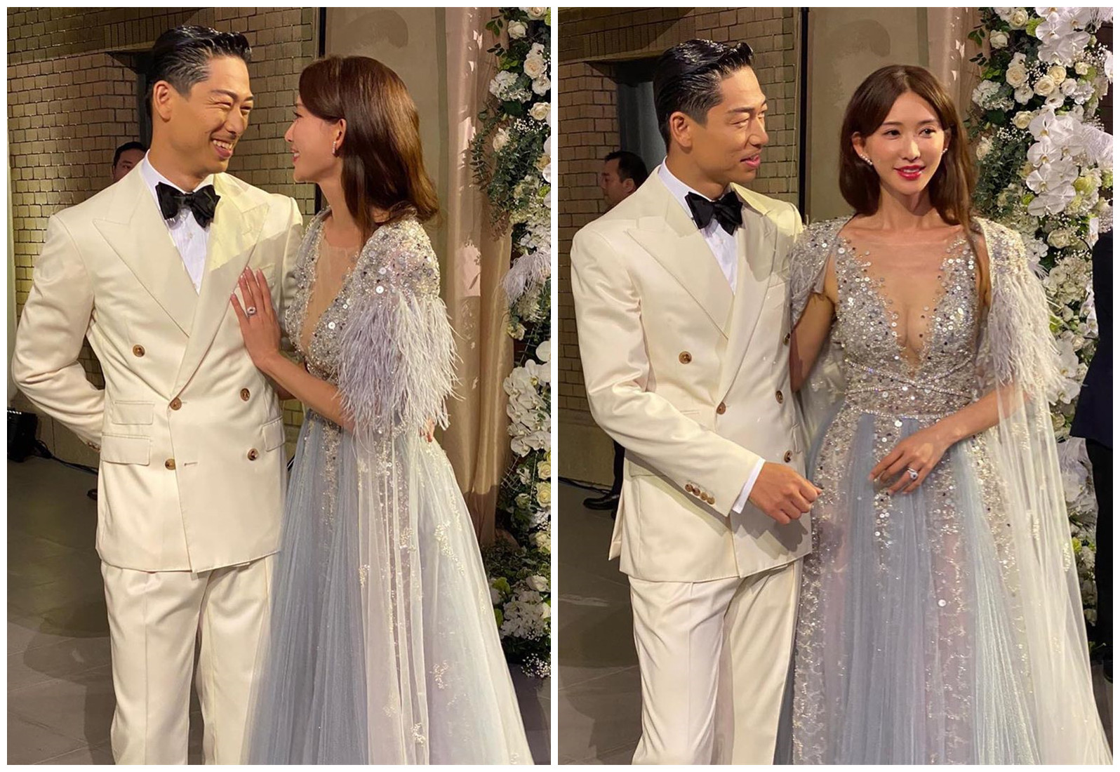 林志玲的婚礼太朴素了？但是，礼服都很漂亮，3万个灰姑娘的水晶鞋比起订婚戒指更会抢夺镜子。