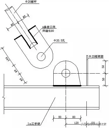 短肢工字钢悬挑脚手架施工工法