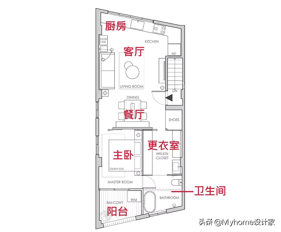 户型差能住吗?平面图拿来改!破解无用长走道,还多5倍大更衣室