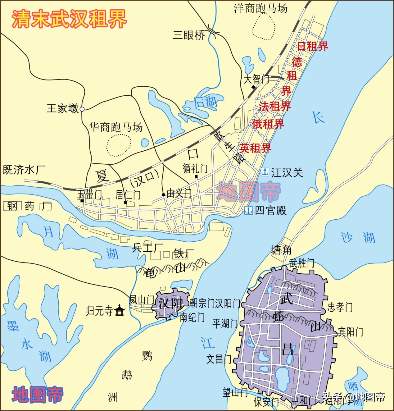 汉口区域划分图图片